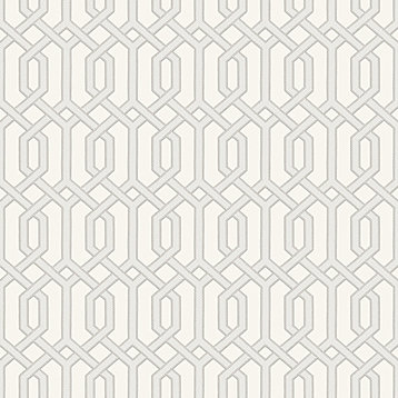 Geometric Textured Wallpaper, BA220011, Taupe Rose Satin Metallic, 1 Roll