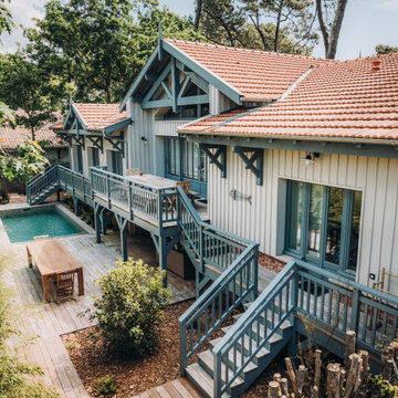 Construction d'une maison neuve : villa authentique à Grand-Piquey