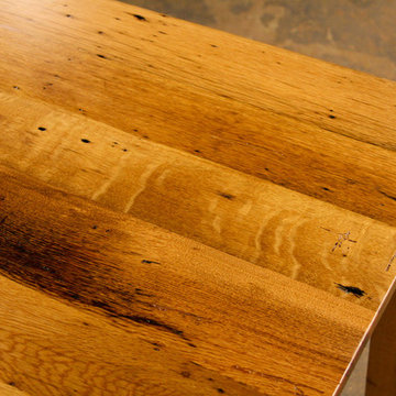 Detail of Reclaimed Oak Table Top