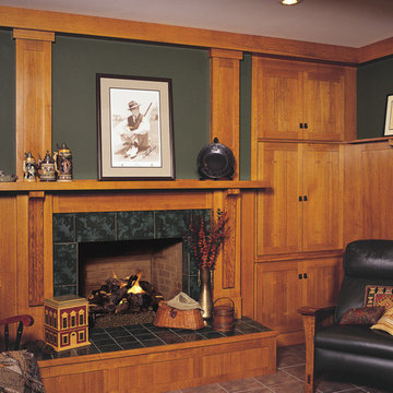 Mission-style White Oak Den