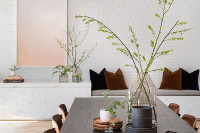 Inspiration for an industrial dining room remodel in New York