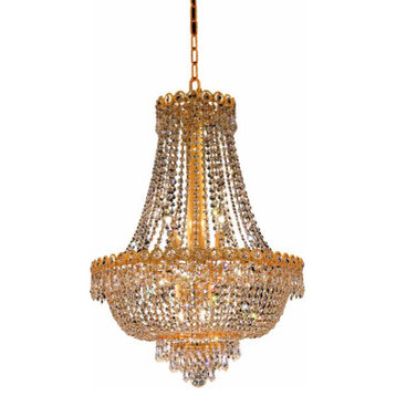 Century 12 Light Chandelier in Gold with Clear Royal Cut Crystal