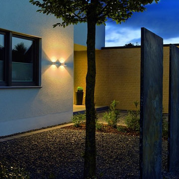 Logs Wall Outdoor Wall Lamp, White Finish
