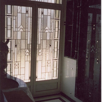 FRANCE Stained glass, Sandblasted Engraved Glass, Vitraux, Art Glass,