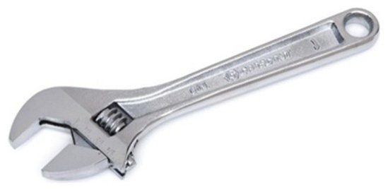 Adjustable Wrench, Chrome, 8