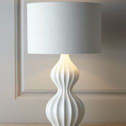 White 'Peanut' Lamp - Table Lamps