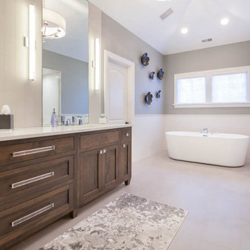 Stained Double Vanity in Glen Ellyn, Illinois