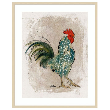 Dandy Rooster by Shanda Louis Framed Wall Art 33 x 41