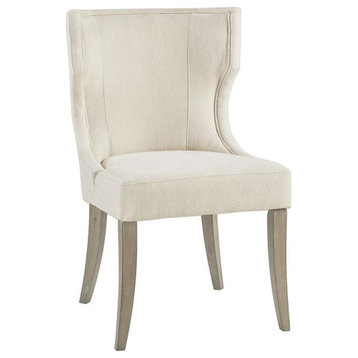 Dining Chair, Reclaimed Grey Smooth Wood Finish, Belen Kox