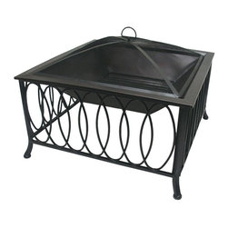 Catalina Creations - Catalina Creations Olympus Fire Pit Black - Fire Pits