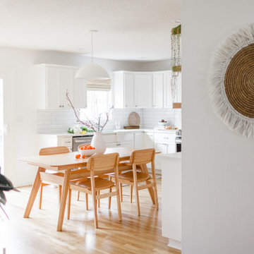 White Bright Scandi Boho Kitchen