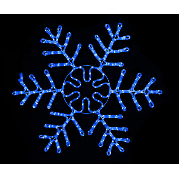 48" Blue LED Ice Snowflake