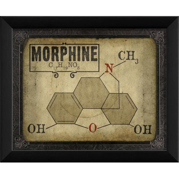 Morphine Molecule Framed Artwork