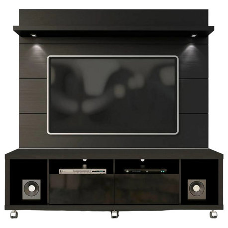 Cabrini TV Stand, Black Gloss, Black Matte