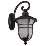 Dale Tiffany - Dale Tiffany SPW17051 Impression, 1 Light Outdoor Wall Sconce - Vintage style meets state of the art technology inImpression 1 Light O Black Gold Art Glass *UL Approved: YES Energy Star Qualified: n/a ADA Certified: n/a  *Number of Lights: 1-*Wattage:100w E26 Medium Base bulb(s) *Bulb Included:No *Bulb Type:E26 Medium Base *Finish Type:Black Gold
