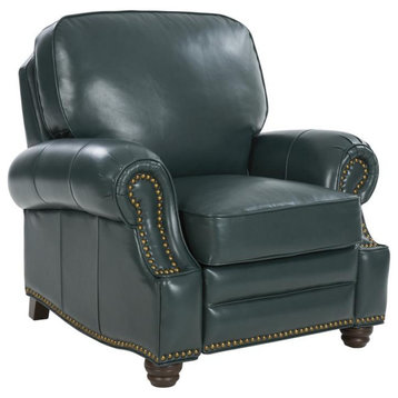 Longhorn Recliner, Highland Emerald / All Leather