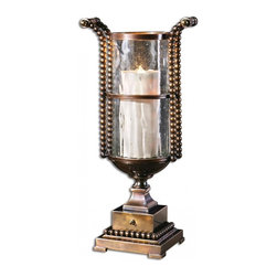 www.essentialsinside.com: sherise bronze hurricane candleholder - Candleholders