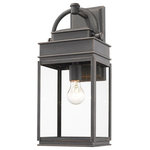 ArtCraft - ArtCraft AC8230BK Fulton - 19.5" One Light Outdoor Wall Mount - The "Fulton Collection" of exterior lanterns can lend itself to many surroundings from traditional to transitional. Finished in black with clear glassware. (also available in oil rubbed bronze and other sizes)Shade Included: TRUE Dimable: TRUE Warranty: Limited Lifetime WarrantyRoom Type: Outdoor/Exterior* Number of Bulbs: 1*Wattage: 60W* BulbType: Medium Base* Bulb Included: No