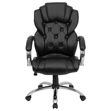 Pemberly Row High Back Transitional Style Office Chair in Black