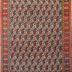 Antique Persian Qum rug 4'5 X 6'10 - Area Rugs