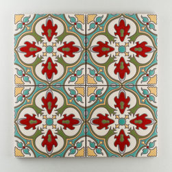 Handpainted: The Mediterranean Collection, Barella in Warm Motif - Wall & Floor Tiles