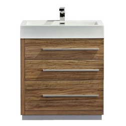 Top MB Mfg. co. - Top MB Mfg. co. Dreamwerks 30 in. Contemporary Bathroom Vanity in Lacquered Cher - Bathroom Vanities And Sink Consoles