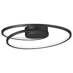 ET2 - ET2 Cycle 18" LED Flush Mount E21320-BK - Black - This playful design of a continuous channel spiraling from the canopy to create unique lighting sculptures. LED mounted inside the channel provides ample illumination with an indirect effect.