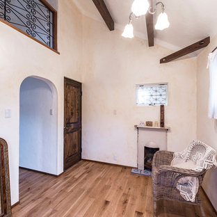 75 Beautiful Mediterranean Bedroom With A Wood Stove