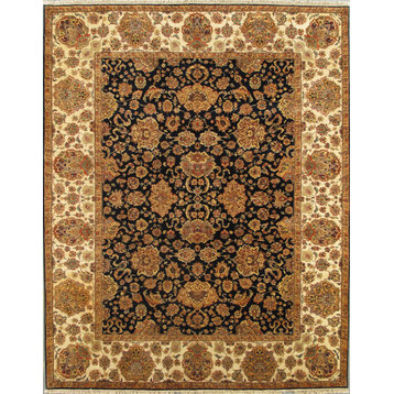 Pasargad Home Agra Collection Hand-Knotted Lamb's Wool Area Rug, 9'x12'2"