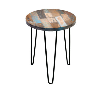 Taylor Side Table Reclaimed Wood, Round
