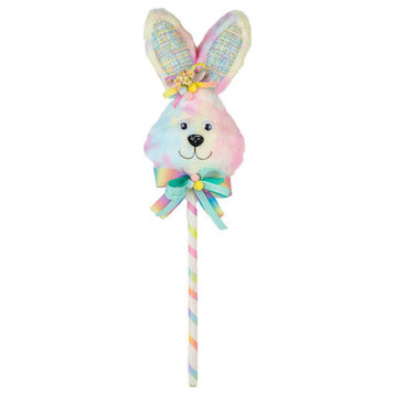 December Diamonds Cotton Candy Land Bunny Head On Straw Pick..