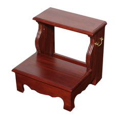 Wood Bed Step Stool Ladders and Step Stools | Houzz - MBW Furniture - Cherry 2-Step Bedside Office Library Bed Step Stool -  Ladders And