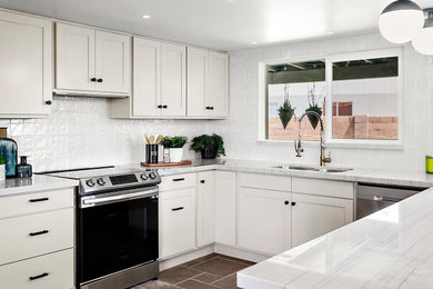 Beach style kitchen photo in Phoenix