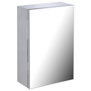 Stainless Steel Wall Mounted Medicine Cabinet w/ Mirror 21.75 x 13.75