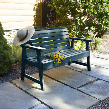 Weatherly Garden Bench, Blue, 4'
