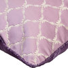 Textured Pintucks Plum Pillows Cover, Art Silk Pillow Covers, Plum Waves, 10. Lavender Purple (Lavender Tea), 24"x24"