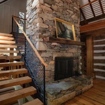 Log Cabin Steel Stair