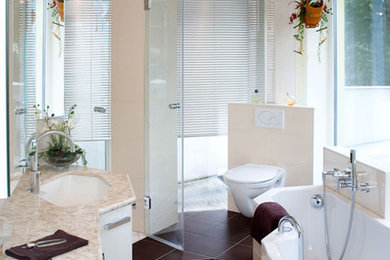 Design ideas for a small contemporary shower room bathroom in Berlin.