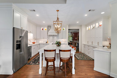 Design ideas for a transitional kitchen in Atlanta.