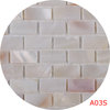 A03S Walls Tiles Mother Of Pearl I-Shaped Mosaic Shell Backsplash Tile, 1p