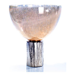 Costa Brava W-7593 Owens Bowl with Aluminum Pedestal - Decorative Bowls