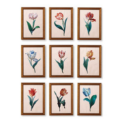 Framed Dutch Tulips Art - Poster