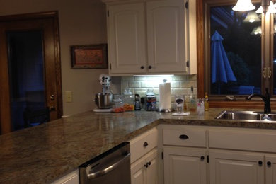 When the cabinets were removed the kitchen instantly felt larger and more open.