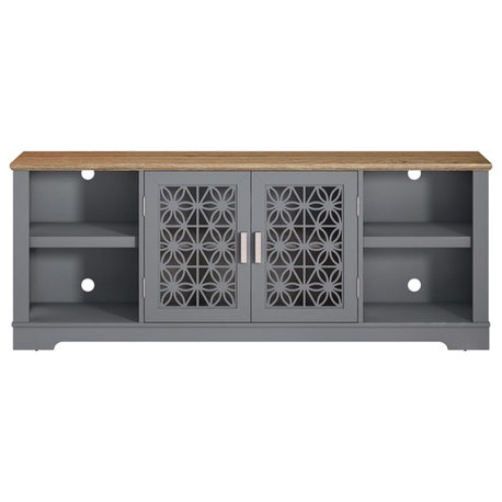 LIVILAND 70 in. TV Stand Media Console for TV up to 75 in. - Gray