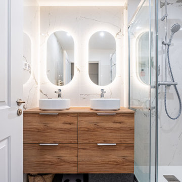 Rénovation d’une salle de bain élégante et d’un WC séparé à Trets (13530)