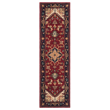 Safavieh Heritage HG625A- Rug, Red, 2'3" X 16'