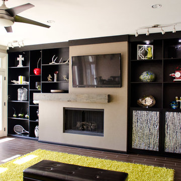Built-Ins with Reclaimed Wood