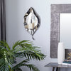 Contemporary Silver Stainless Steel Metal Wall Sconce 90988