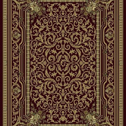 Home Decorators Collection - Bennett Burgundy (Red) 3 ft. 11 in. x 5 ft. 7 in. Indoor Area Rug - Rugs