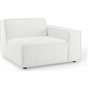 Kendall Sectional Sofa Chair - White, Left